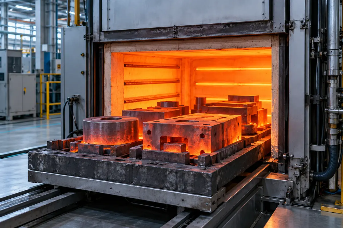 Annealing heat-treatment process for industrial components