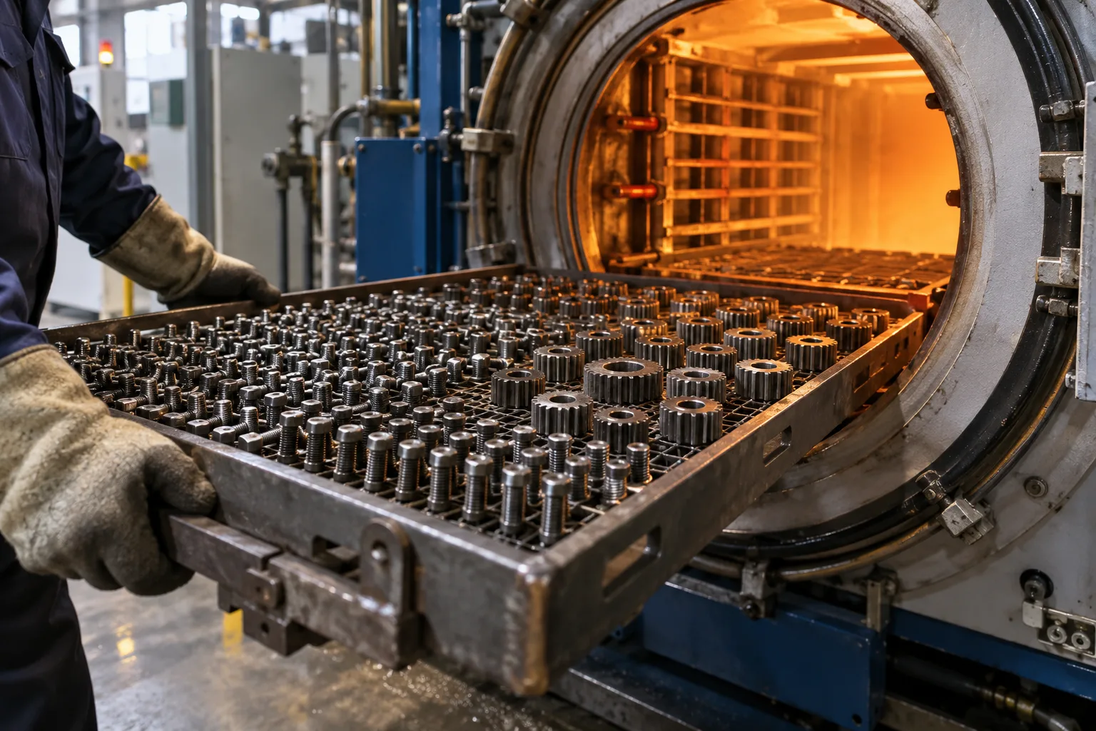 Carbonitriding heat-treatment process for industrial components