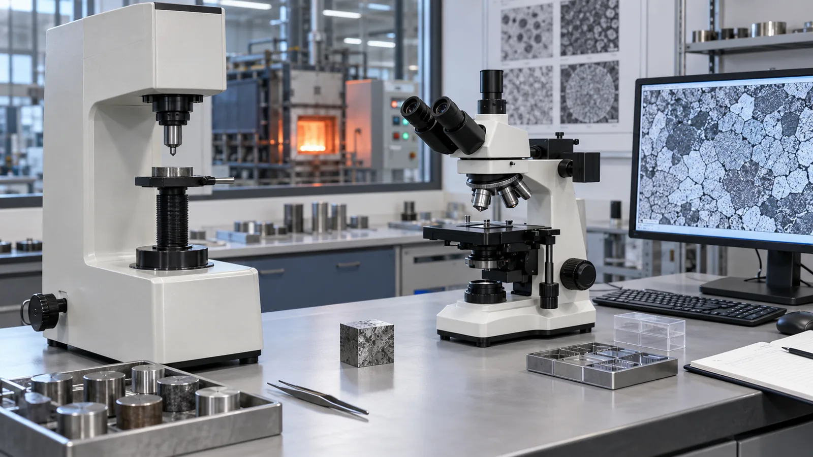 Metallurgical inspection and hardness testing laboratory