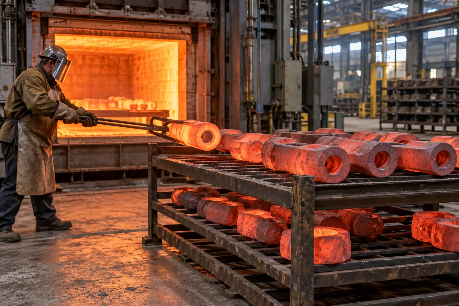 Normalizing heat-treatment process for industrial components