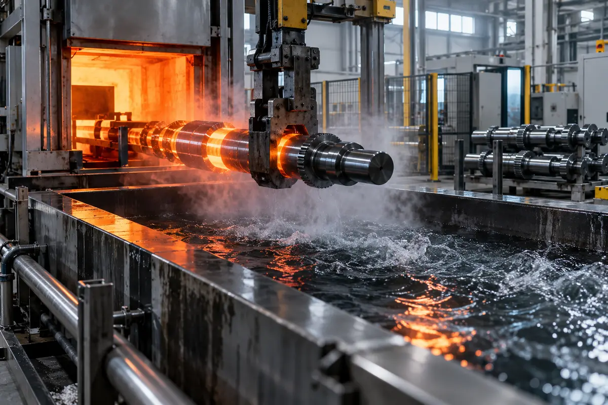 Toughening heat-treatment process for industrial components